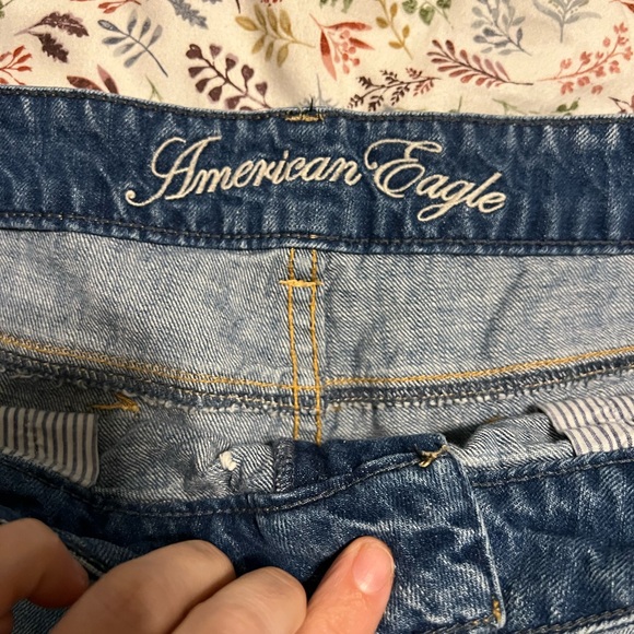 American Eagle Outfitters Distressed Blue Jean Shorts - Picture 3 of 4